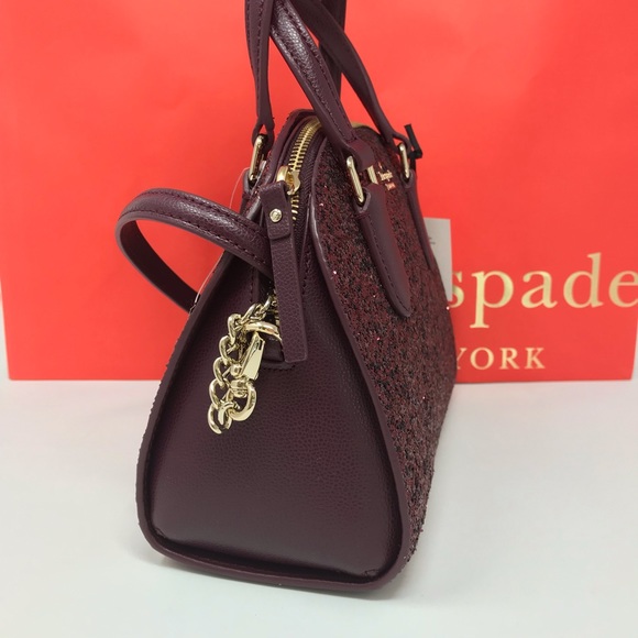 ➕ Kate spade mini Reiley laurel way glitter plum - Picture 4 of 6